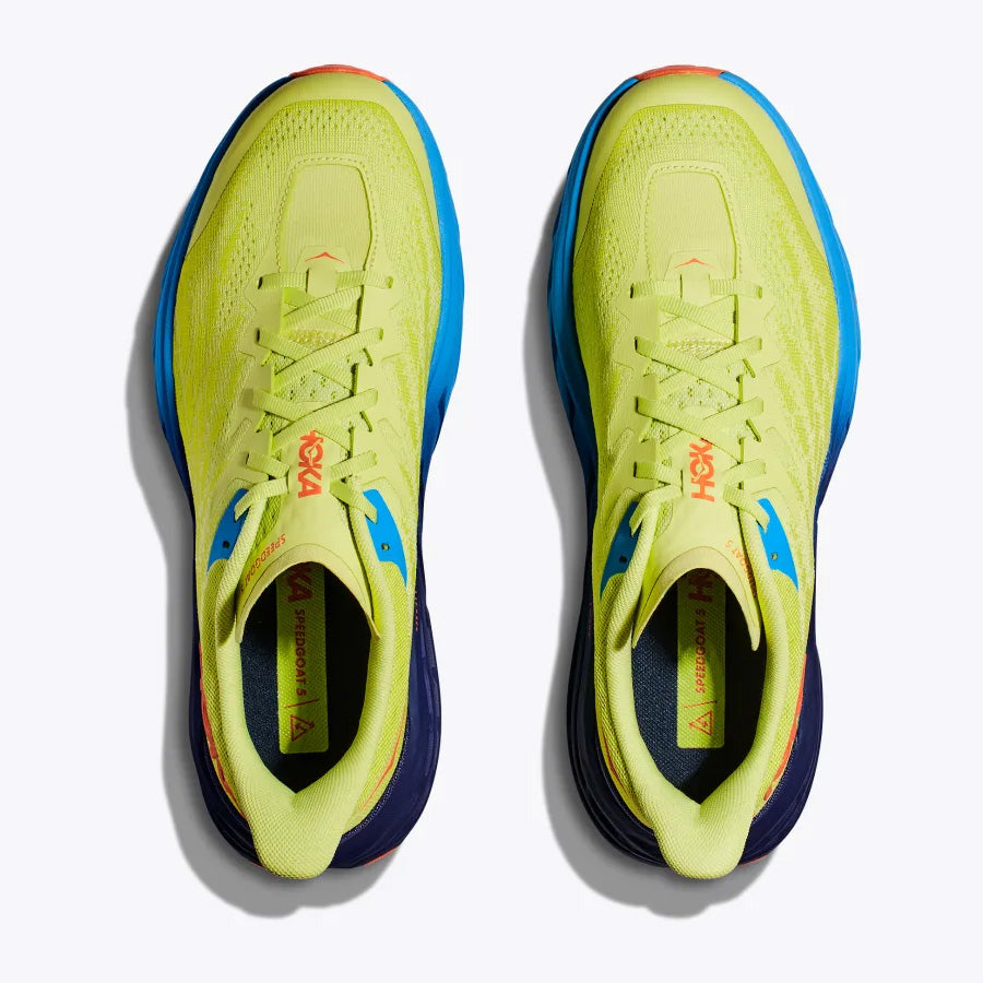 Hoka Men's Speedgoat 5 Trail Running Shoes Citrus Glow / Evening Primrose - achilles heel
