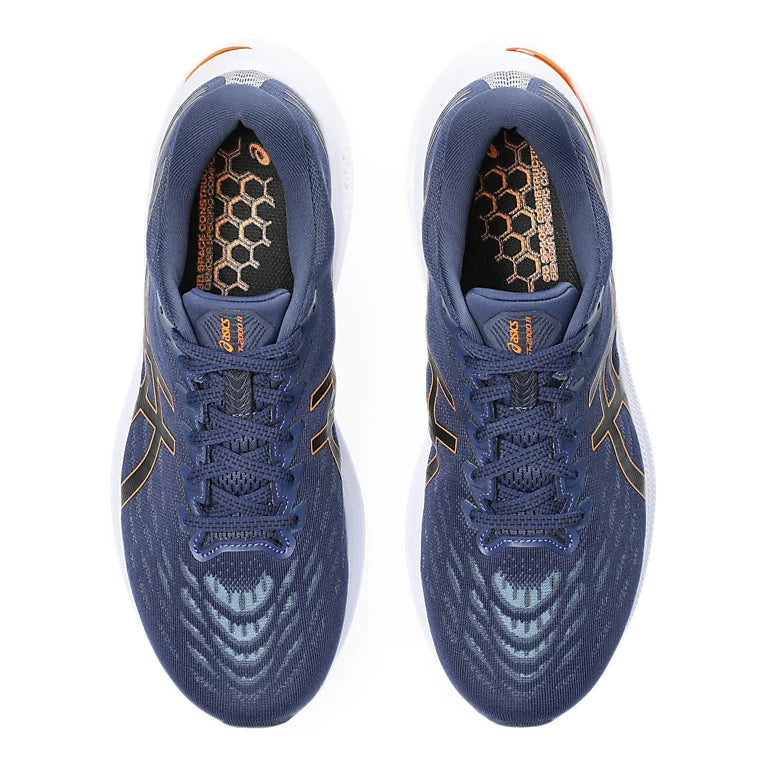 Asics Men's GT-2000 11 Running Shoes Deep Ocean / Bright Orange - achilles heel