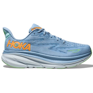 Hoka Men's Clifton 9 Wide Fit Running Shoes Dusk / Illusion - achilles heel