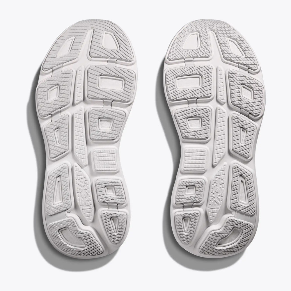 Hoka Women's Bondi 9 Running Shoes Cosmic Grey / White - achilles heel