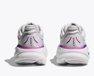Hoka Women's Bondi 9 Running Shoes Cosmic Grey / White - achilles heel