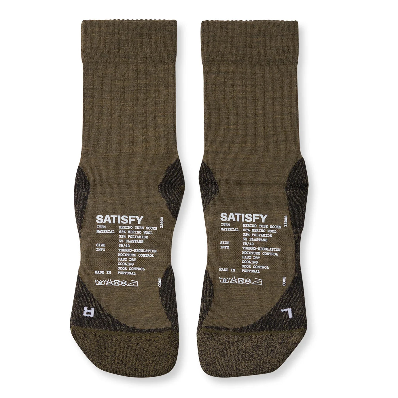 Satisfy Merino Nylon Tube Socks Dark Olive - Achilles Heel