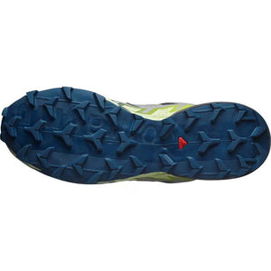 Salomon Men's Speedcross 6 Trail Running Shoes Castlerock / Lime Cream / Poseidon - achilles heel