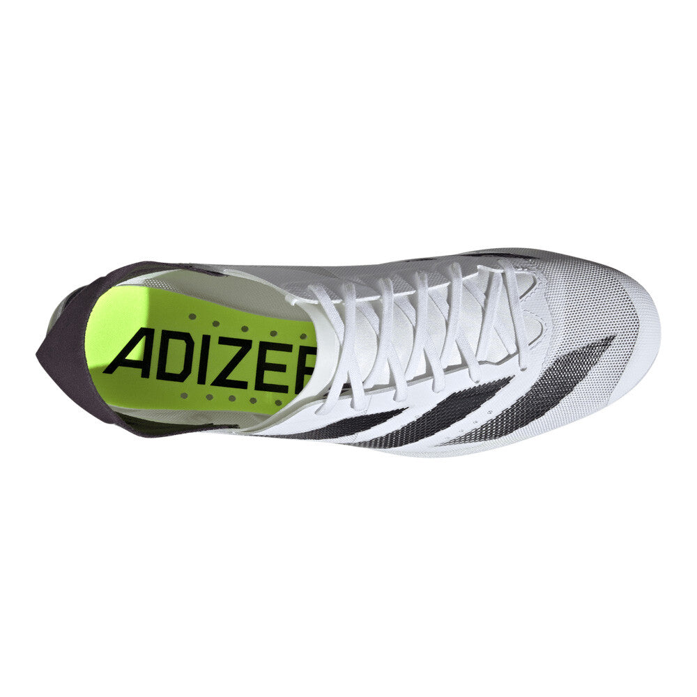 adidas Adizero Finesse Running Spikes Cloud White / Core Black / Green Spark - achilles heel
