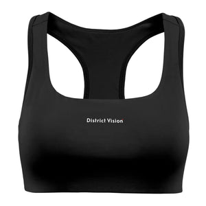 District Vision Women's Twin Layer Medium Support Bra Black - achilles heel