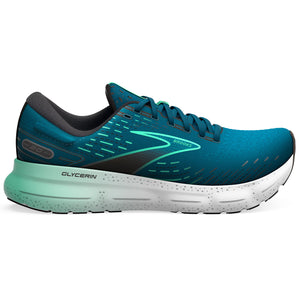 Brooks Men's Glycerin 20 Running Shoes Moroccan Blue / Black / Spring Bud - achilles heel