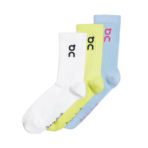 On Logo Sock 3-Pack Zest / Stratosphere - achilles heel