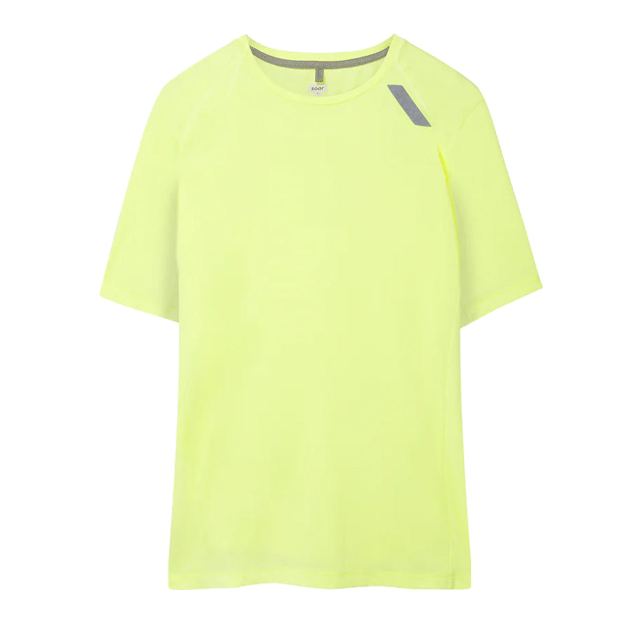 Soar Men's Eco Tech Tee Fluro Yellow - Achilles Heel