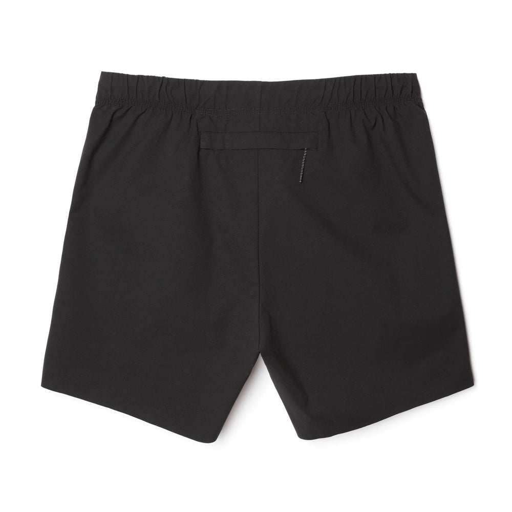 Satisfy Peaceshell 5 Inch Unlined Shorts Black - achilles heel