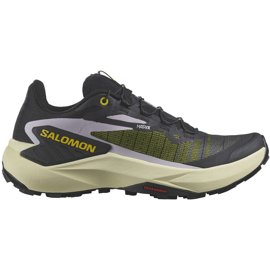 Salomon Women's Genesis Trail Running Shoes Black / Sulphur Spring / Orchid Petal - Achilles Heel