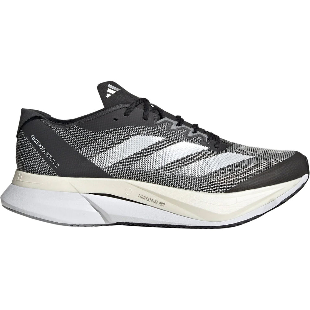 adidas Men's Adizero Boston 12 Running Shoes Core Black / Cloud White / Carbon - achilles heel