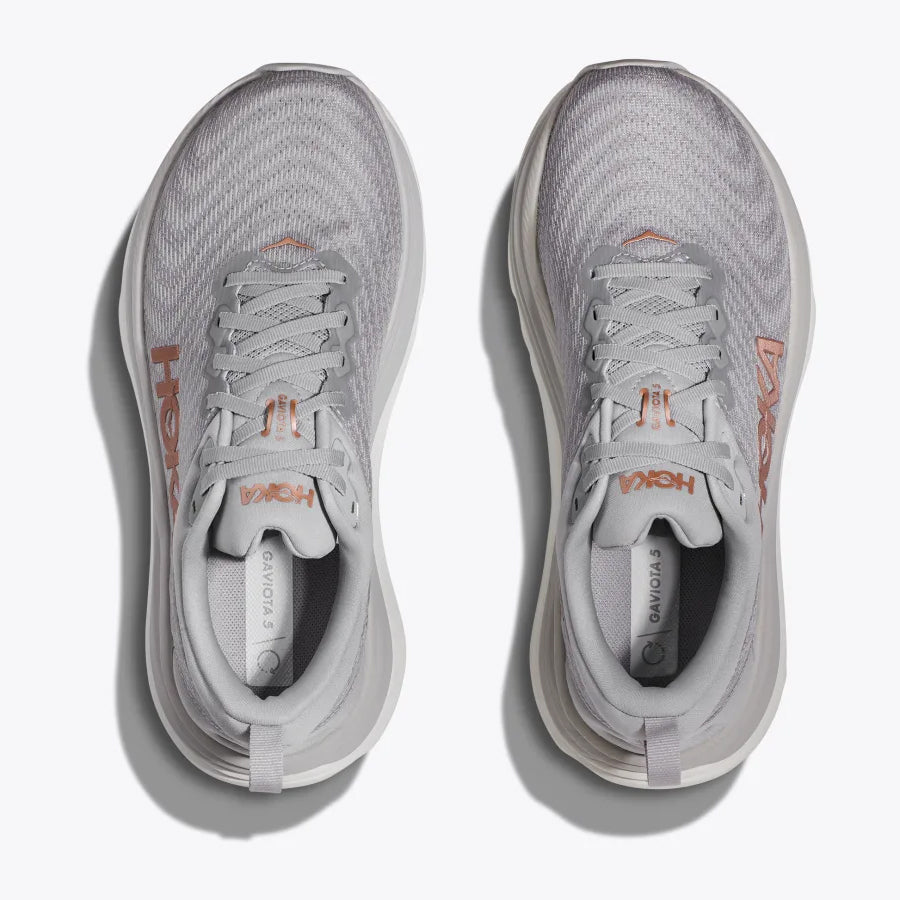 Hoka Women's Gaviota 5 Running Shoes Harbor Mist / Rose Gold - Achilles Heel