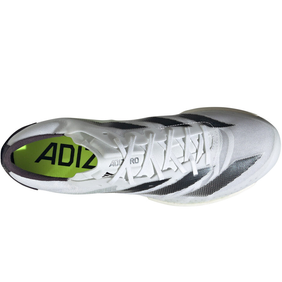 adidas Adizero Ambition Running Spikes Cloud White / Core Black / Green Spark - achilles heel