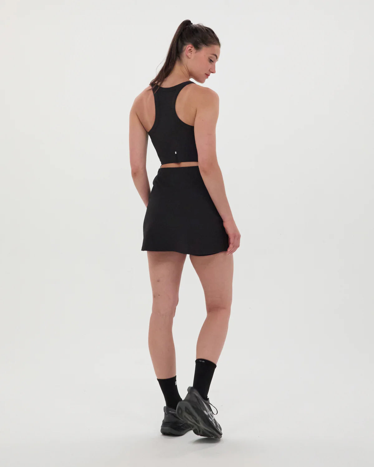 Women's Cadence Scoop Neck Run Dress Black - Achilles Heel
