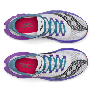 Saucony Women's Endorphin Pro 4 Running Shoes White / Shadow - achilles heel