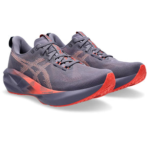 Asics Men's Novablast 5 Running Shoes Greyish Purple / Coral Reef - achilles heel