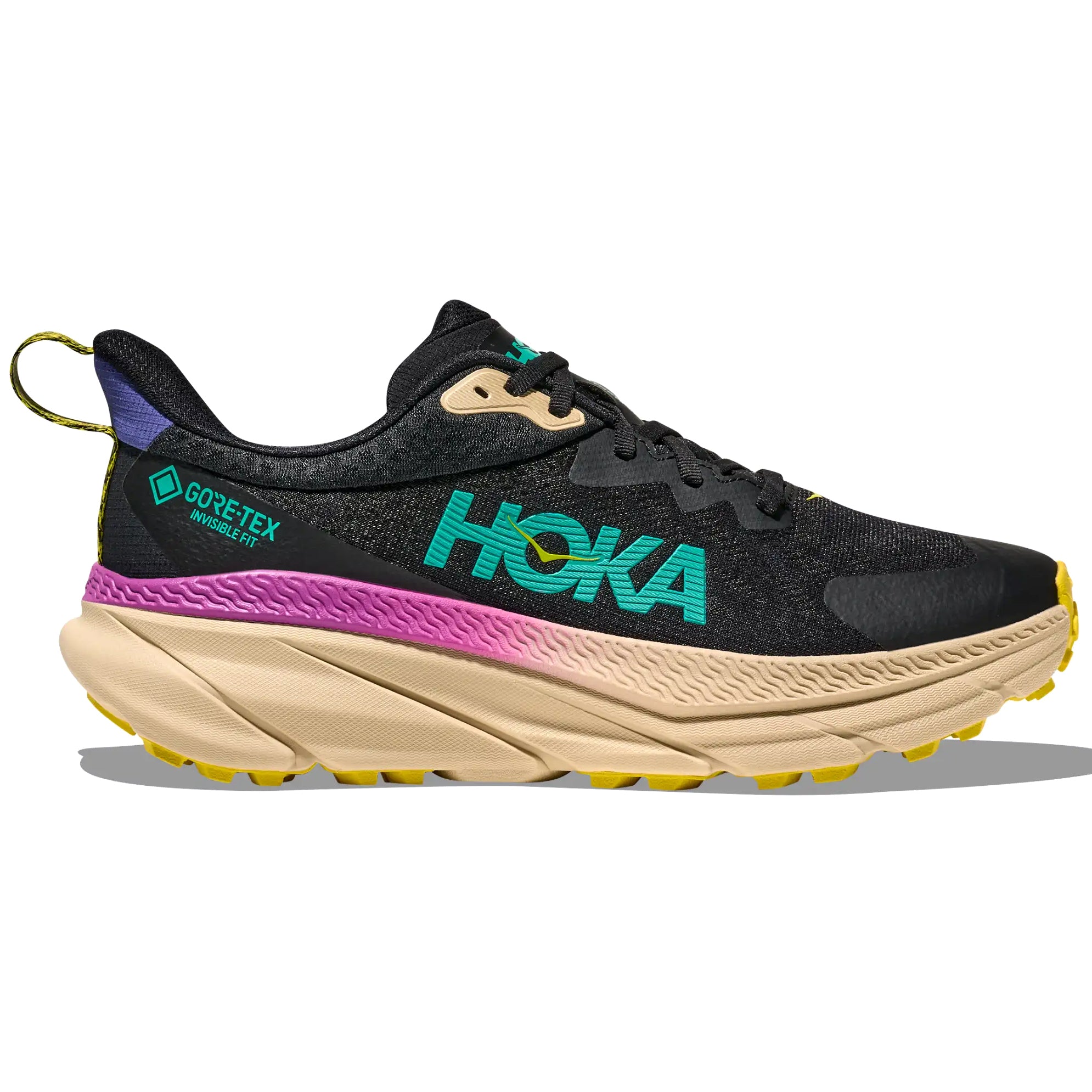 Hoka Men's Challenger 7 GORE-TEX Trail Running Shoes Black / Oatmeal - Achilles Heel