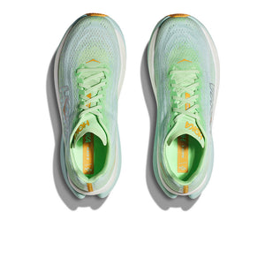 Hoka Women's Mach X Running Shoe Lime Glow / Sunlit Ocean - achilles heel