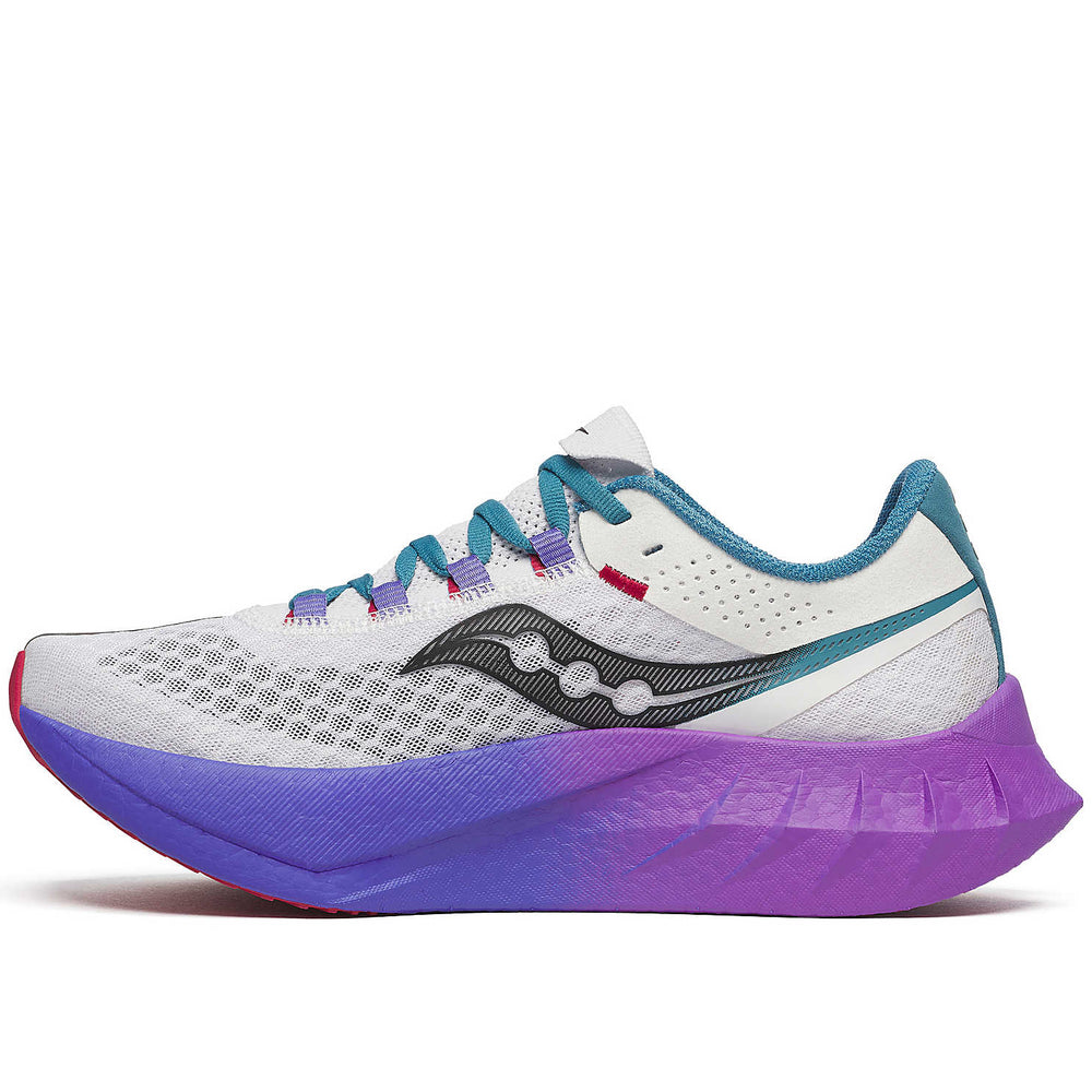 Saucony Women's Endorphin Pro 4 Running Shoes White / Shadow - achilles heel