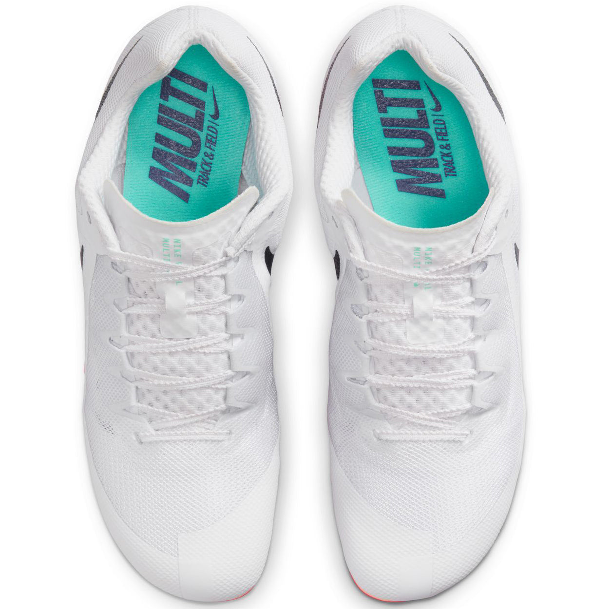 Zoom Rival Multi Running Spikes White / Obsidian / Bright Crimson - Achilles Heel