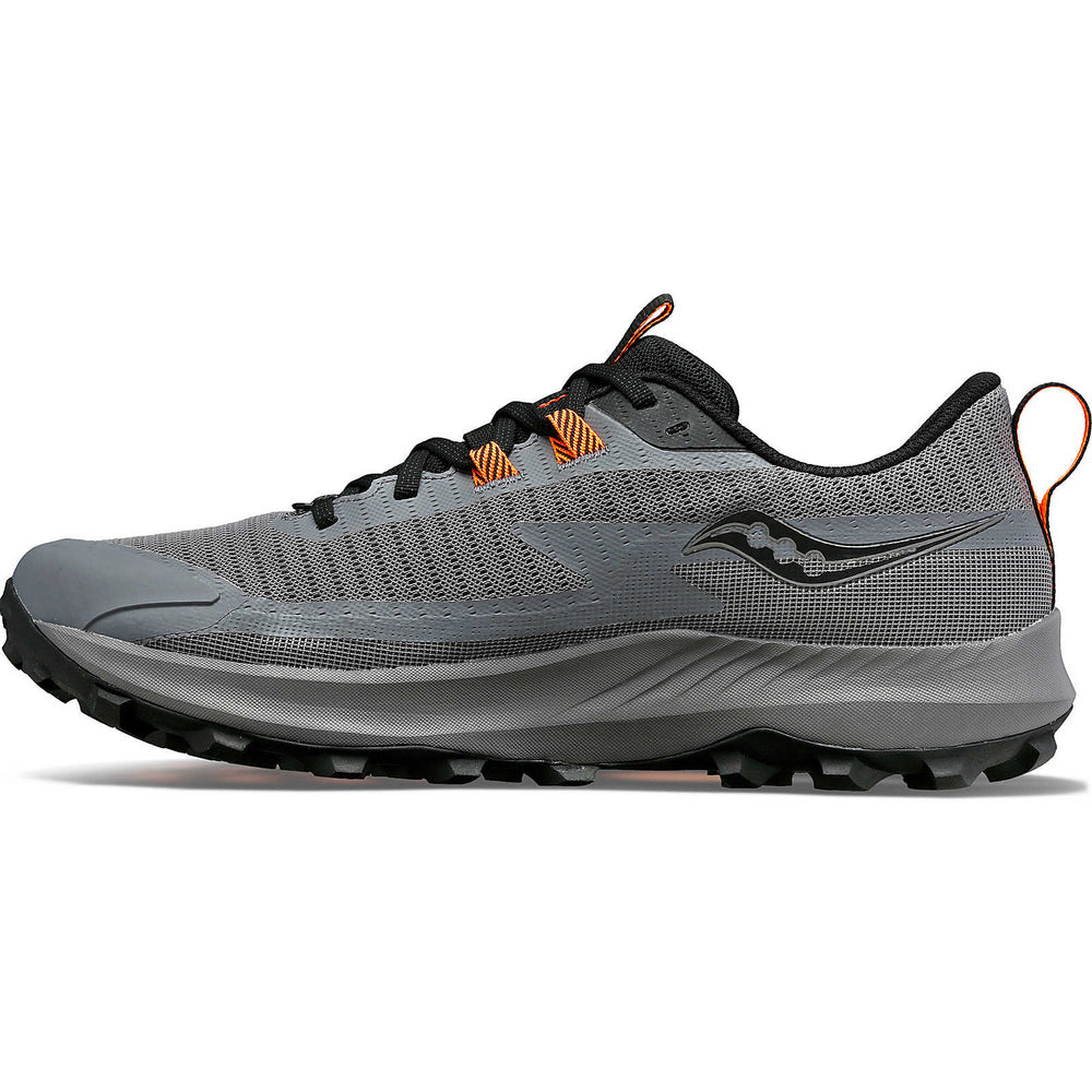 Saucony Men's Peregrine 13 GORE-TEX Trail Running Shoes Gravel / Black - achilles heel