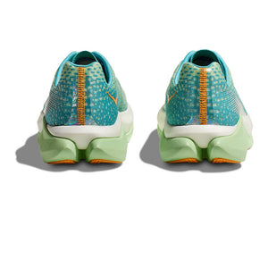 Hoka Men's Mach X Running Shoes Ocean Mist / Lime Glow - achilles heel