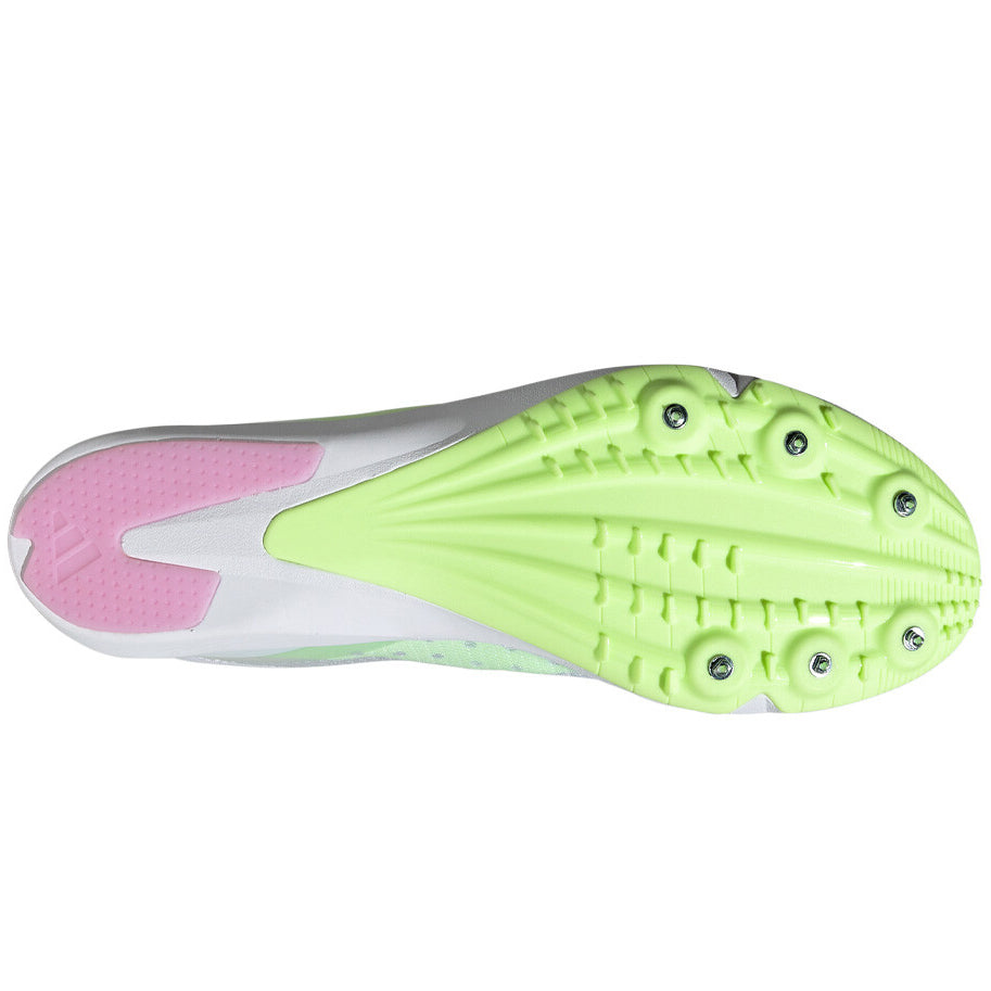 adidas Distancestar Running Spikes Cloud White / Core Black / Green Spark - achilles heel