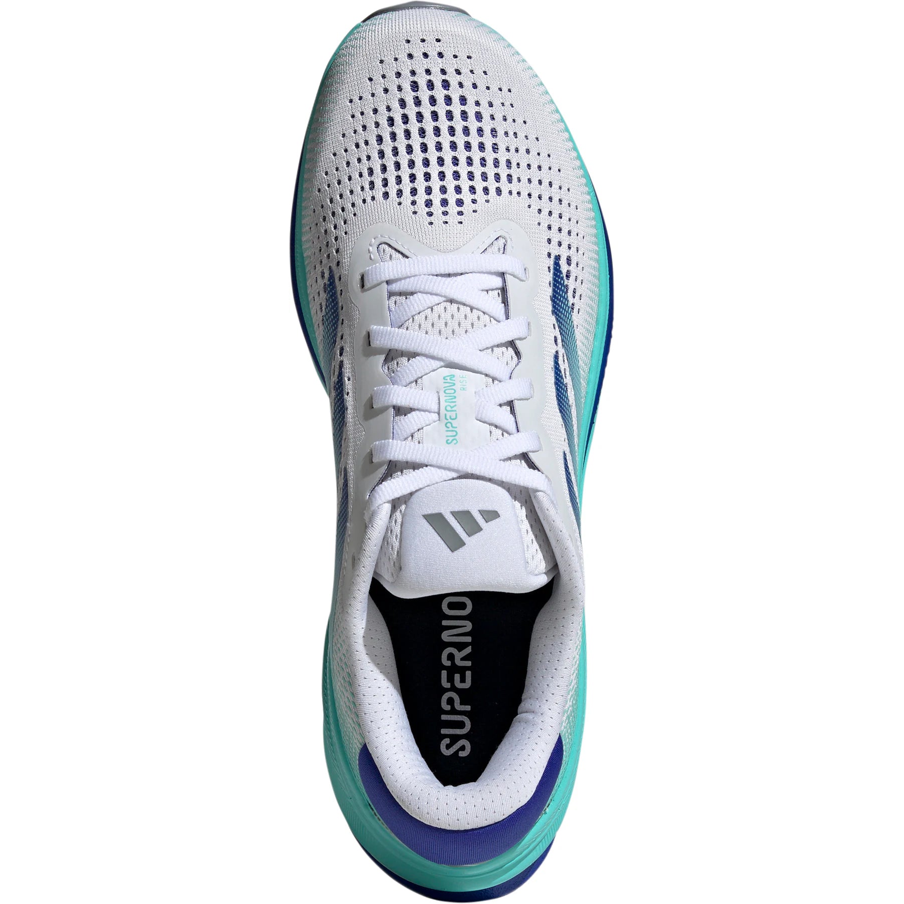 adidas Men's Supernova Rise Running Shoes Cloud White / Lucid Blue / Flash Aqua - Achilles Heel