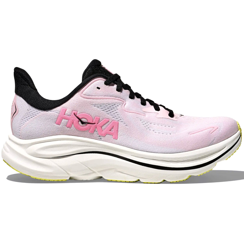 Hoka Women's Clifton 10 Running Shoes Carnation / Starlight Glow - achilles heel