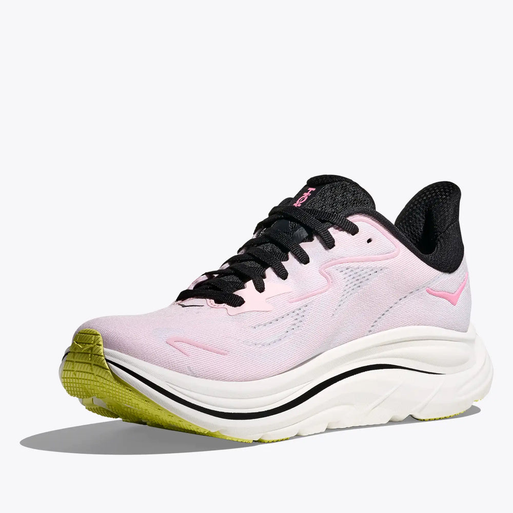Hoka Women's Clifton 10 Running Shoes Carnation / Starlight Glow - achilles heel