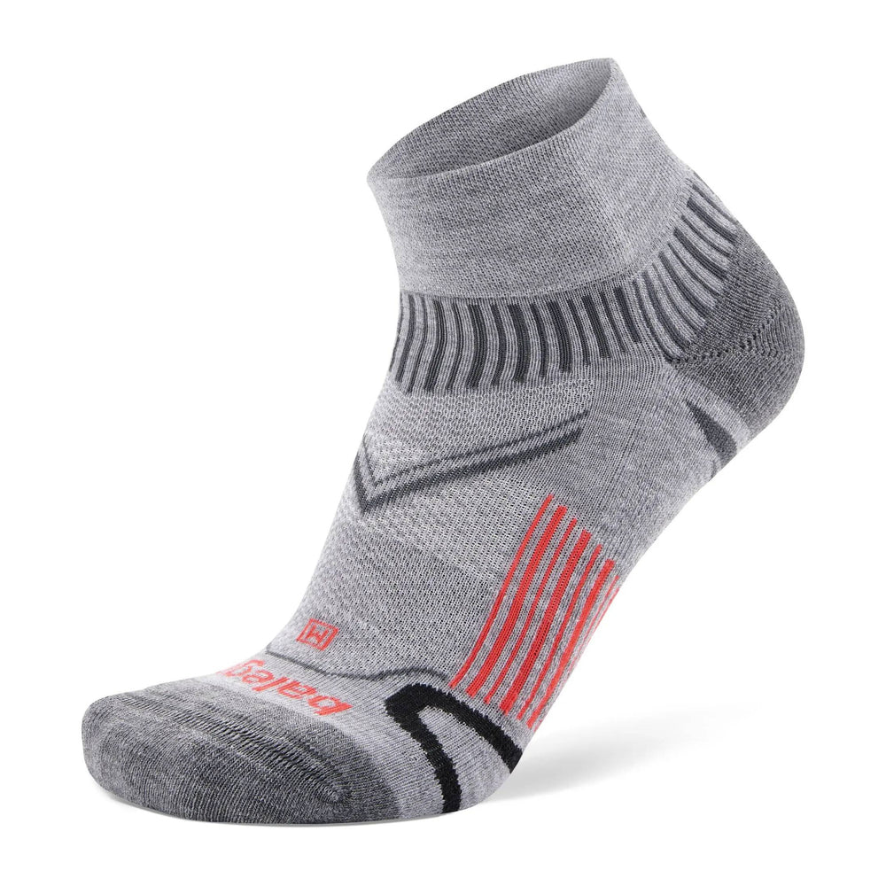 Balega Enduro V-Tech Quarter Running Socks Mid Grey - achilles heel
