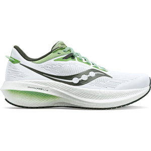Saucony Men's Triumph 21 Running Shoes White / Umbra - achilles heel