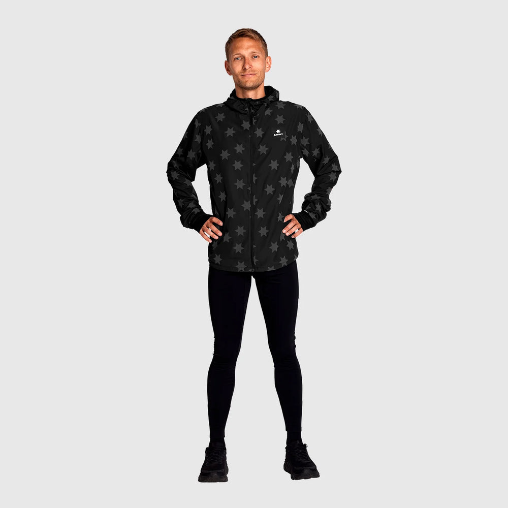 SAYSKY Men's Star Reflective Blaze Jacket Black - achilles heel