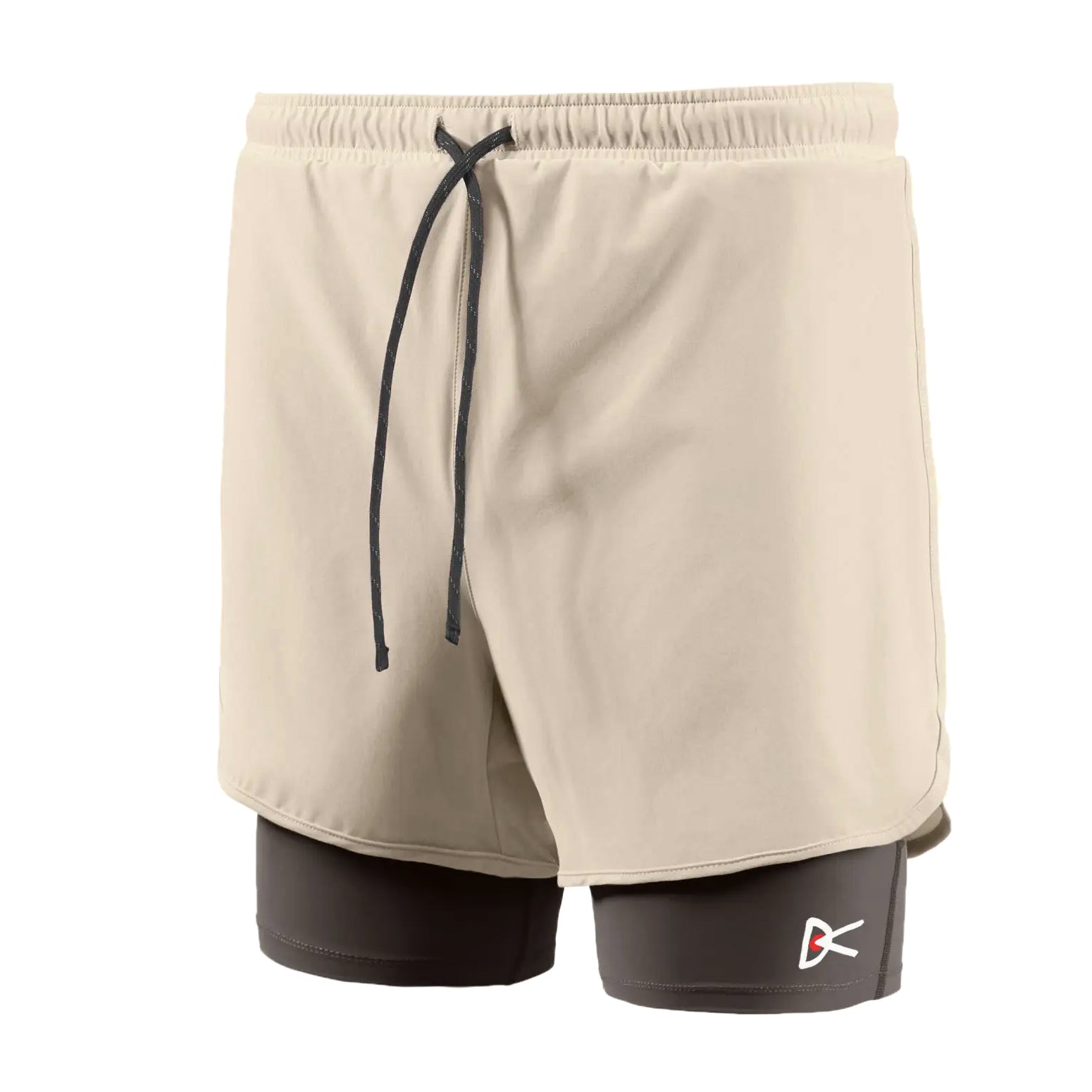Men's Layered Pocketed Trail Shorts Khaki / Slate Brown - Achilles Heel