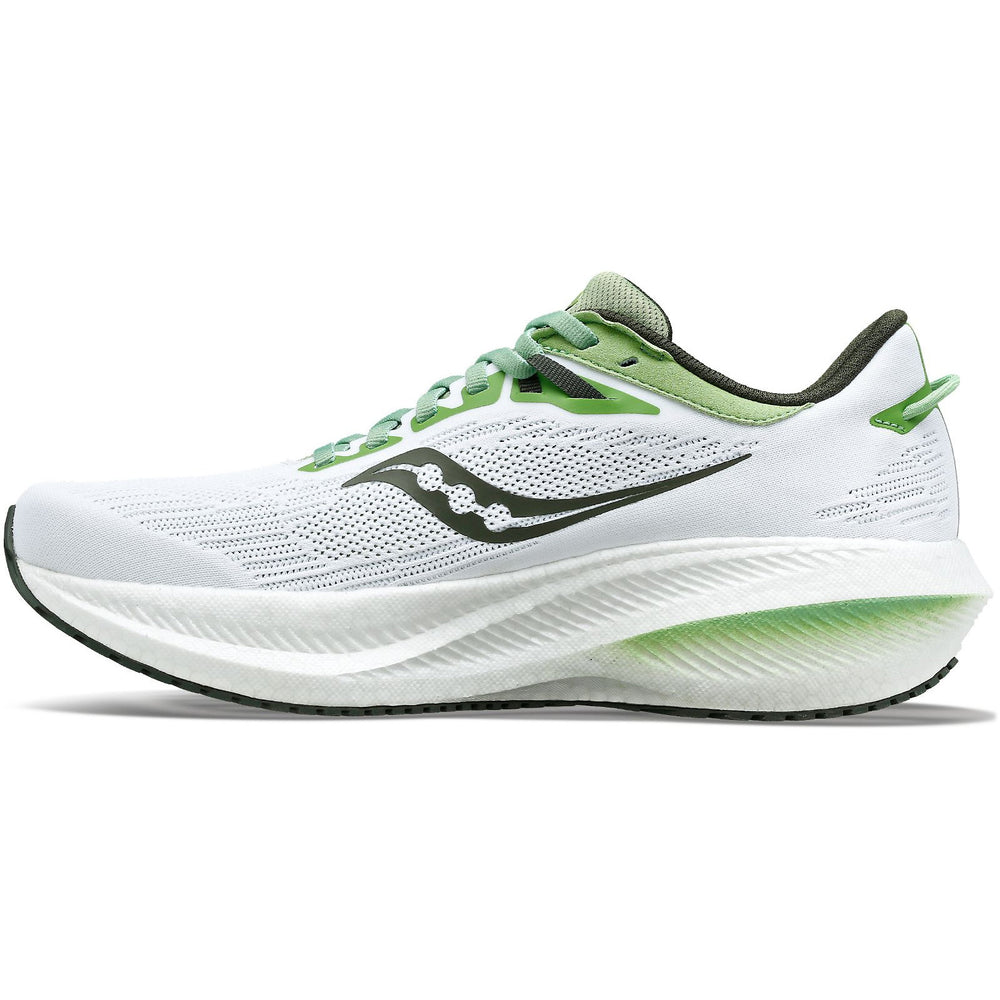 Saucony Men's Triumph 21 Running Shoes White / Umbra - achilles heel