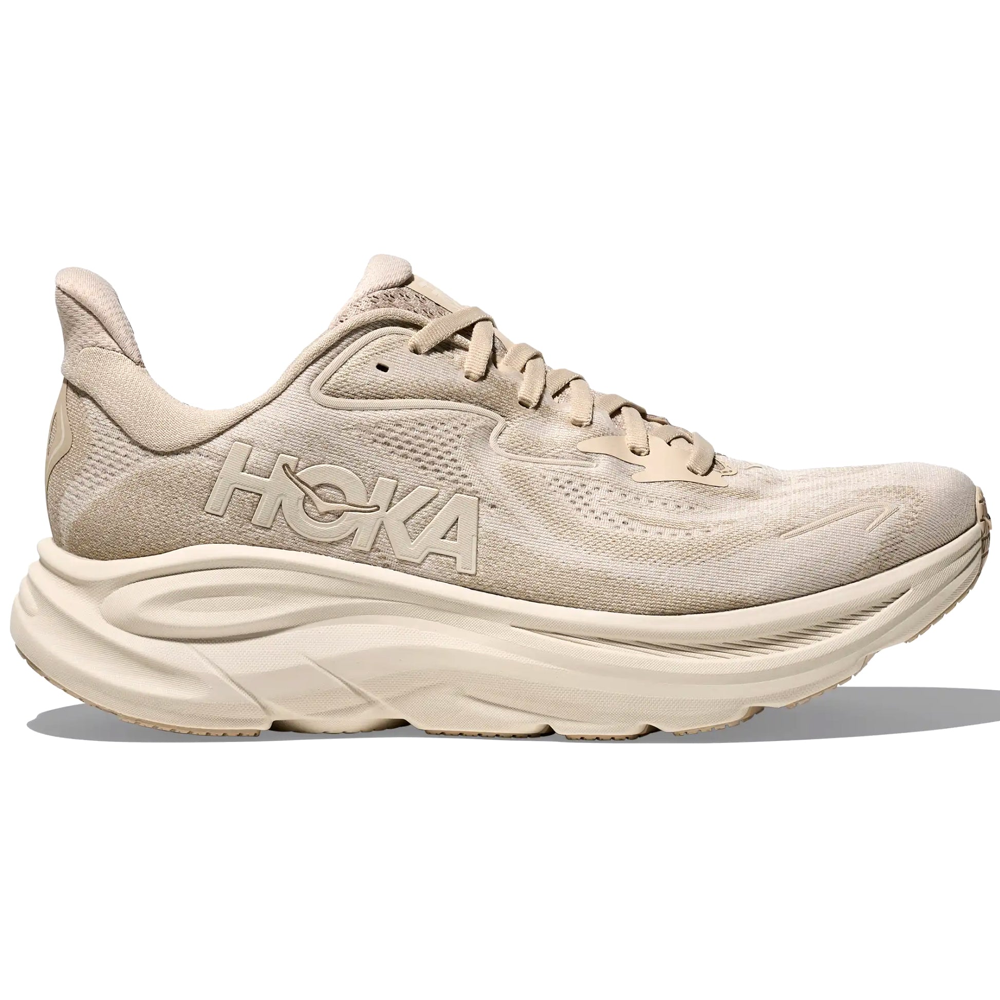 Men's Clifton 10 Running Shoes Oatmeal / Oat Milk - Achilles Heel