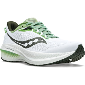 Saucony Men's Triumph 21 Running Shoes White / Umbra - achilles heel