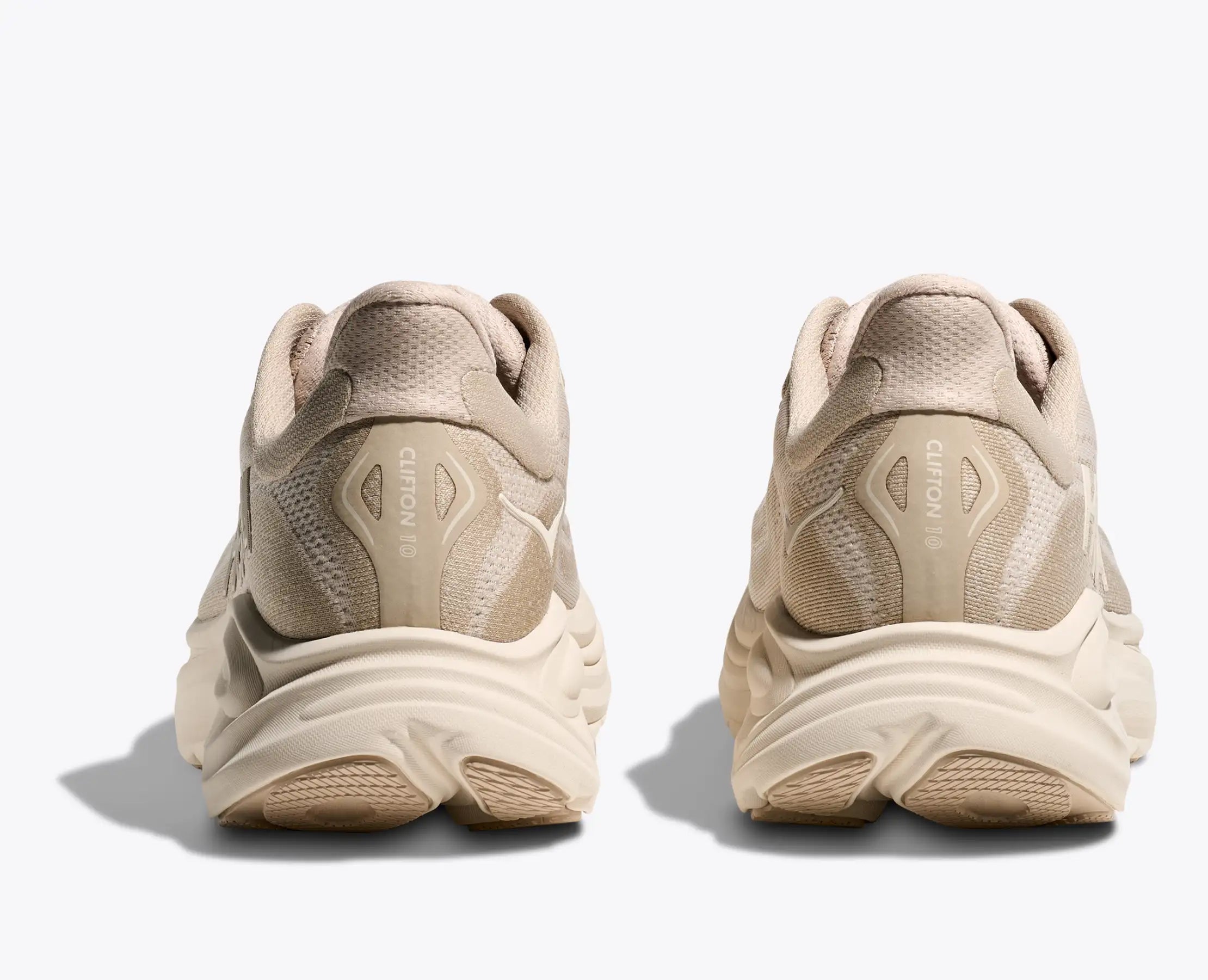 Men's Clifton 10 Running Shoes Oatmeal / Oat Milk - Achilles Heel