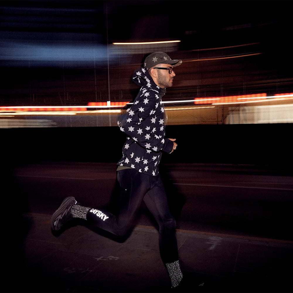 SAYSKY Men's Star Reflective Blaze Jacket Black - achilles heel