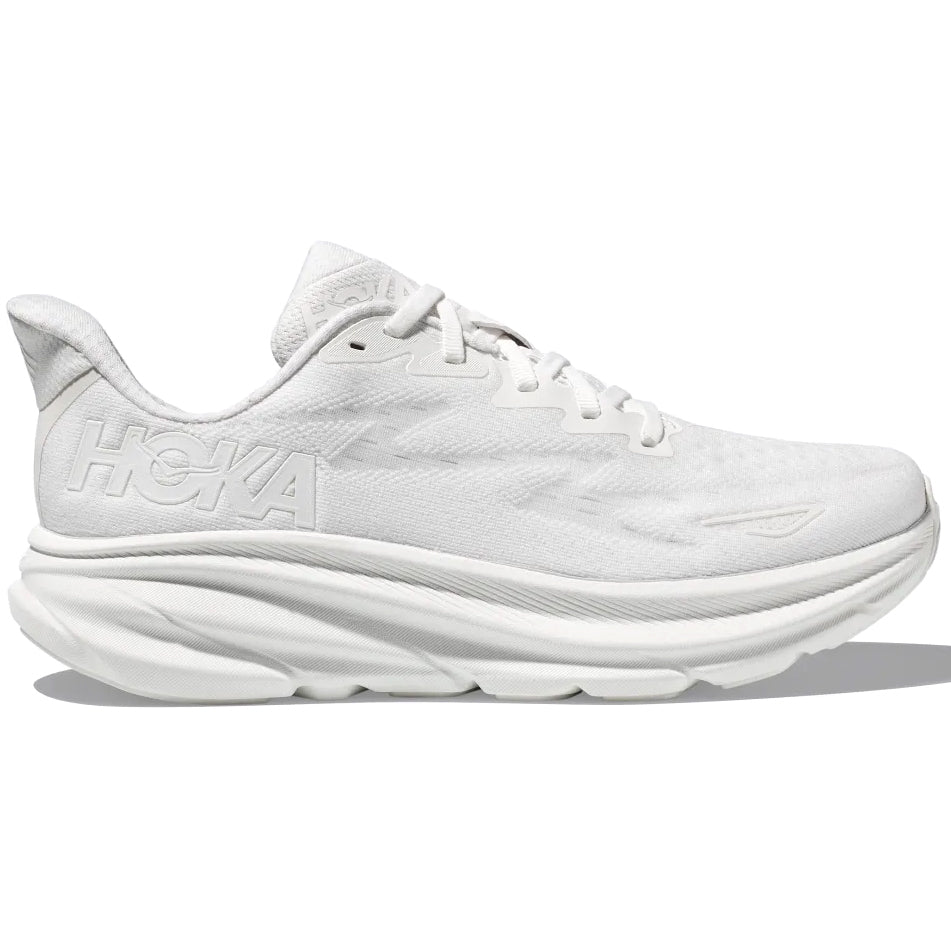 Hoka Men's Clifton 9 Running Shoes White / White - achilles heel