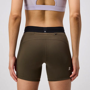 Bandit Women's Stamina 5 Inch Compression Shorts Dark Fatigue - achilles heel