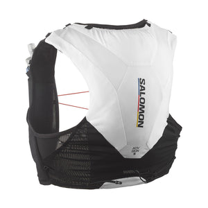 Salomon Advance Skin 5 Race Flag Set Running Vest Black / White - achilles heel