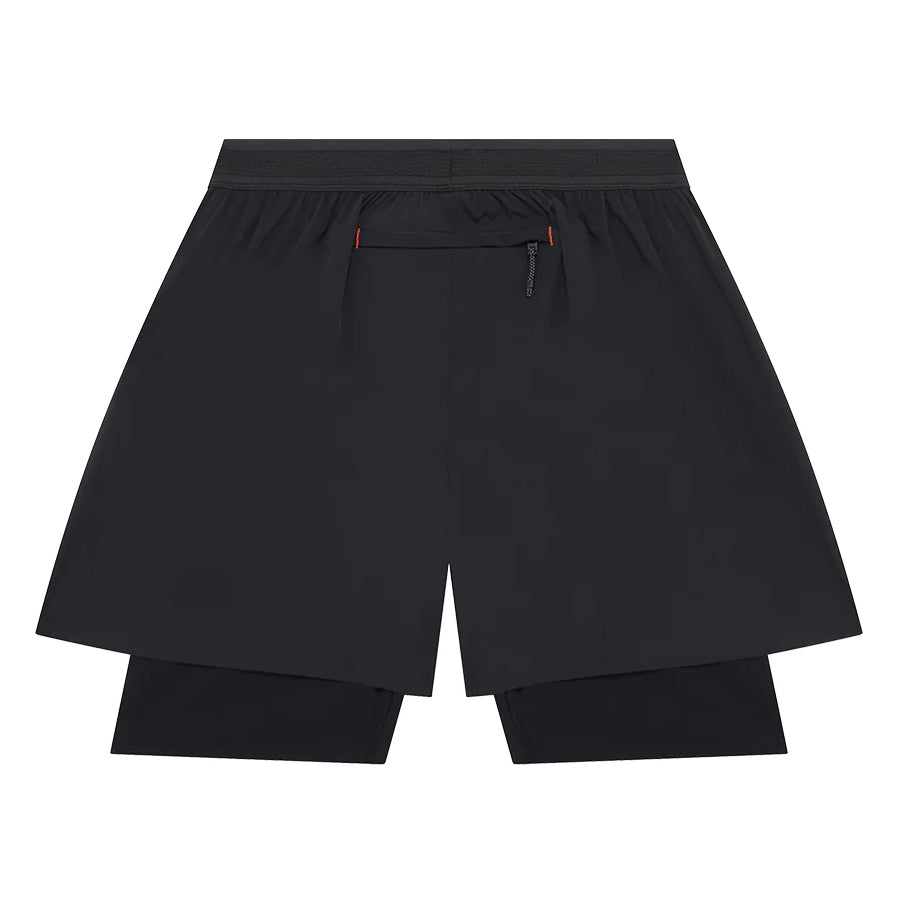 Soar Men's Dual Run Shorts Black - achilles heel