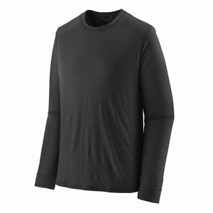 Patagonia Men's Long-Sleeved Capilene Cool Merino Top Black - achilles heel