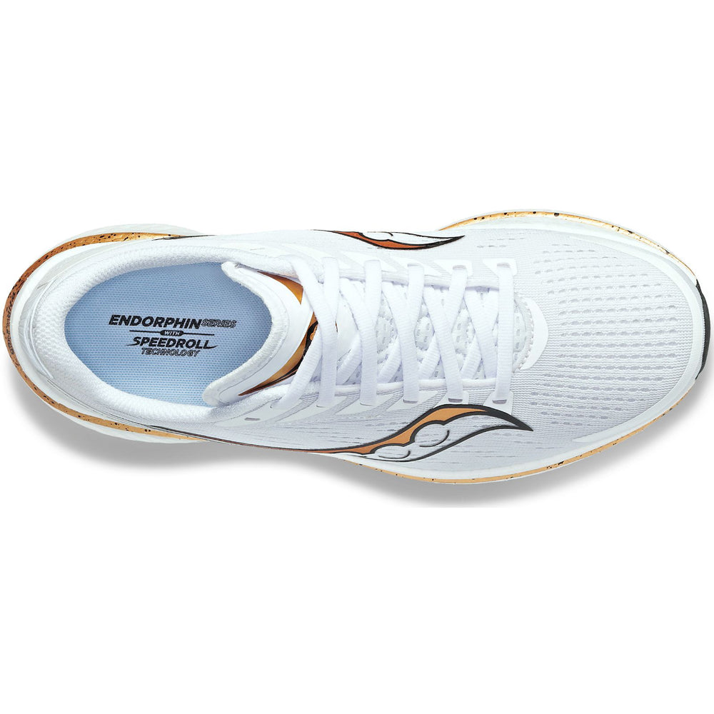 Saucony Men's Endorphin Speed 3 Running Shoes White / Gold - achilles heel