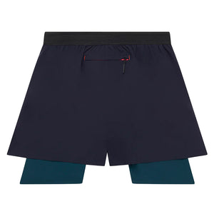 Soar Men's Dual Run Shorts Navy - achilles heel