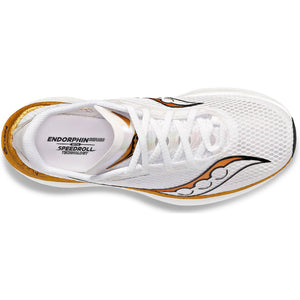 Saucony Men's Endorphin Pro 3 Running Shoes White / Gold - achilles heel