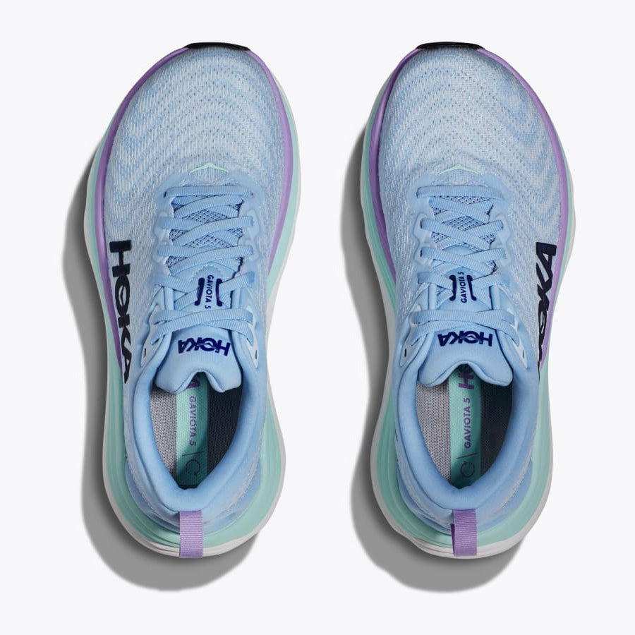 Hoka Women's Gaviota 5 Running Shoes Airy Blue / Sunlit Ocean - achilles heel