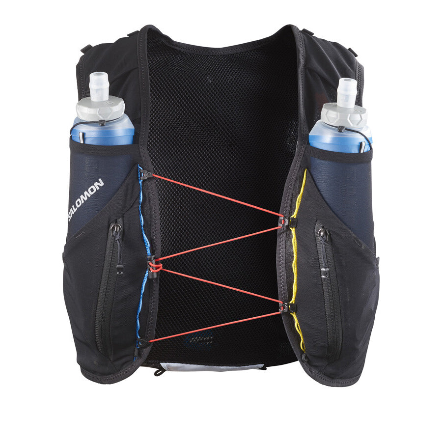 Salomon Advance Skin 12 Race Flag Set Running Vest Black / White - achilles heel