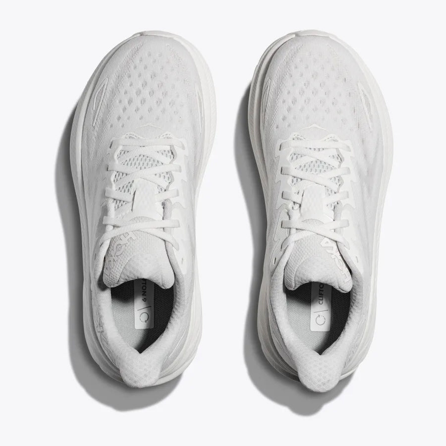 Hoka Men's Clifton 9 Running Shoes White / White - achilles heel